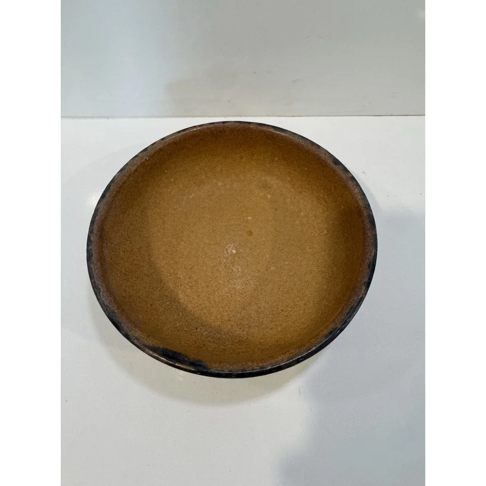 Vintage McCoy 1413 Stonecraft Cereal Soup Bowl Brown Glaze USA Pottery MCM